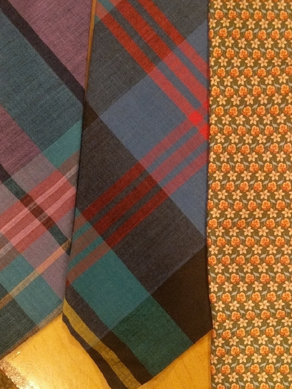 Assorted Men's Silk, Cotton and Woo Ties in Teal, Burgundy, Purple, Blue & Brown - Picture 3 of 13